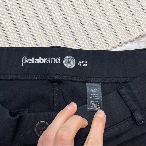 Betabrand Yoga Pants Dress Pants Black Bootcut Size Medium - Picture 3 of 10